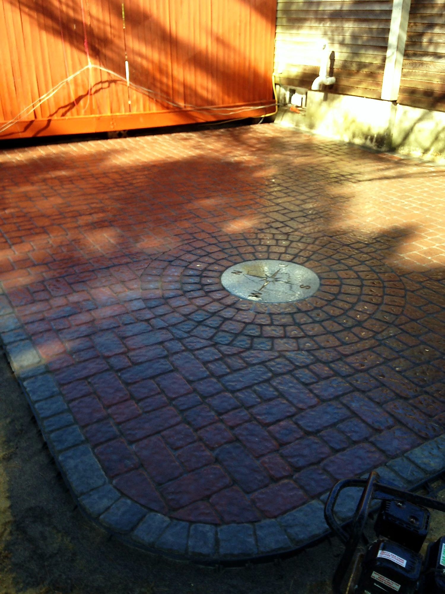 Stone patio and walkway