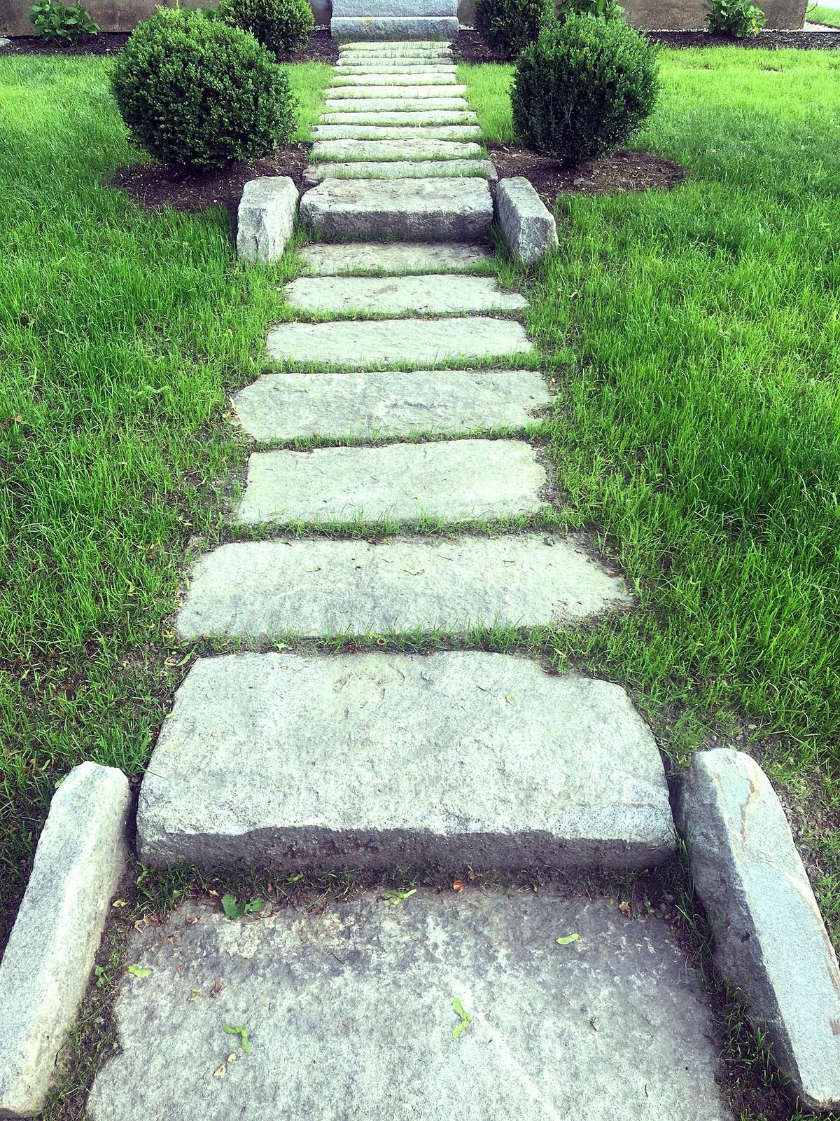 Stone patio and walkway