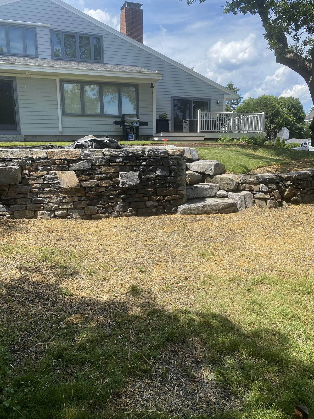 Coastal stone wall detail