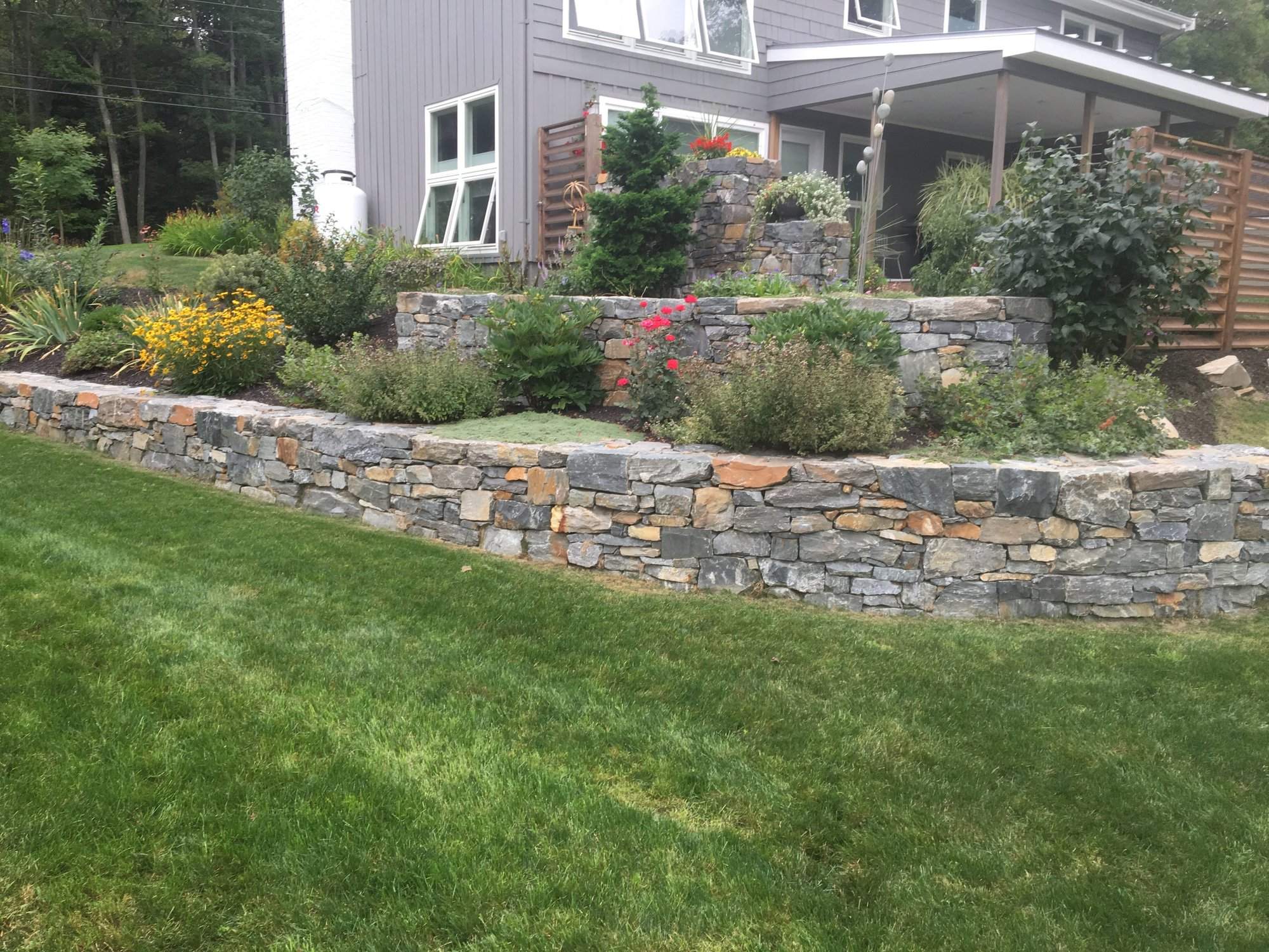 Finished privacy wall