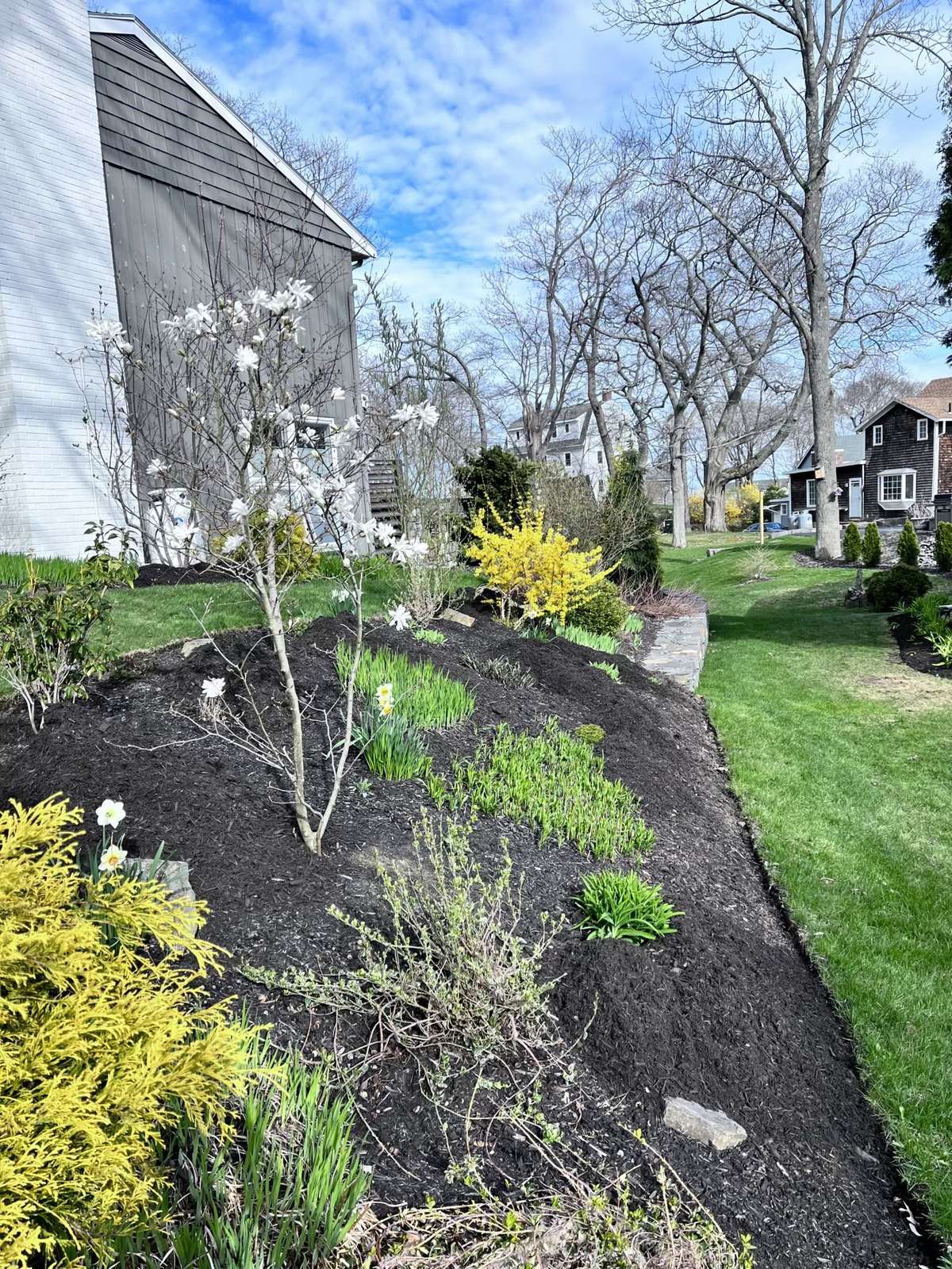 Stonework and plantings