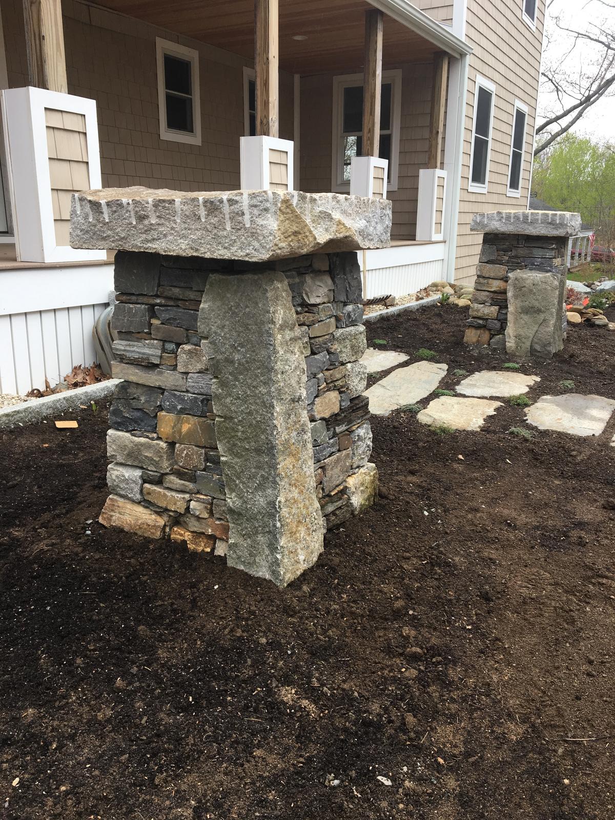 Custom stone pillar