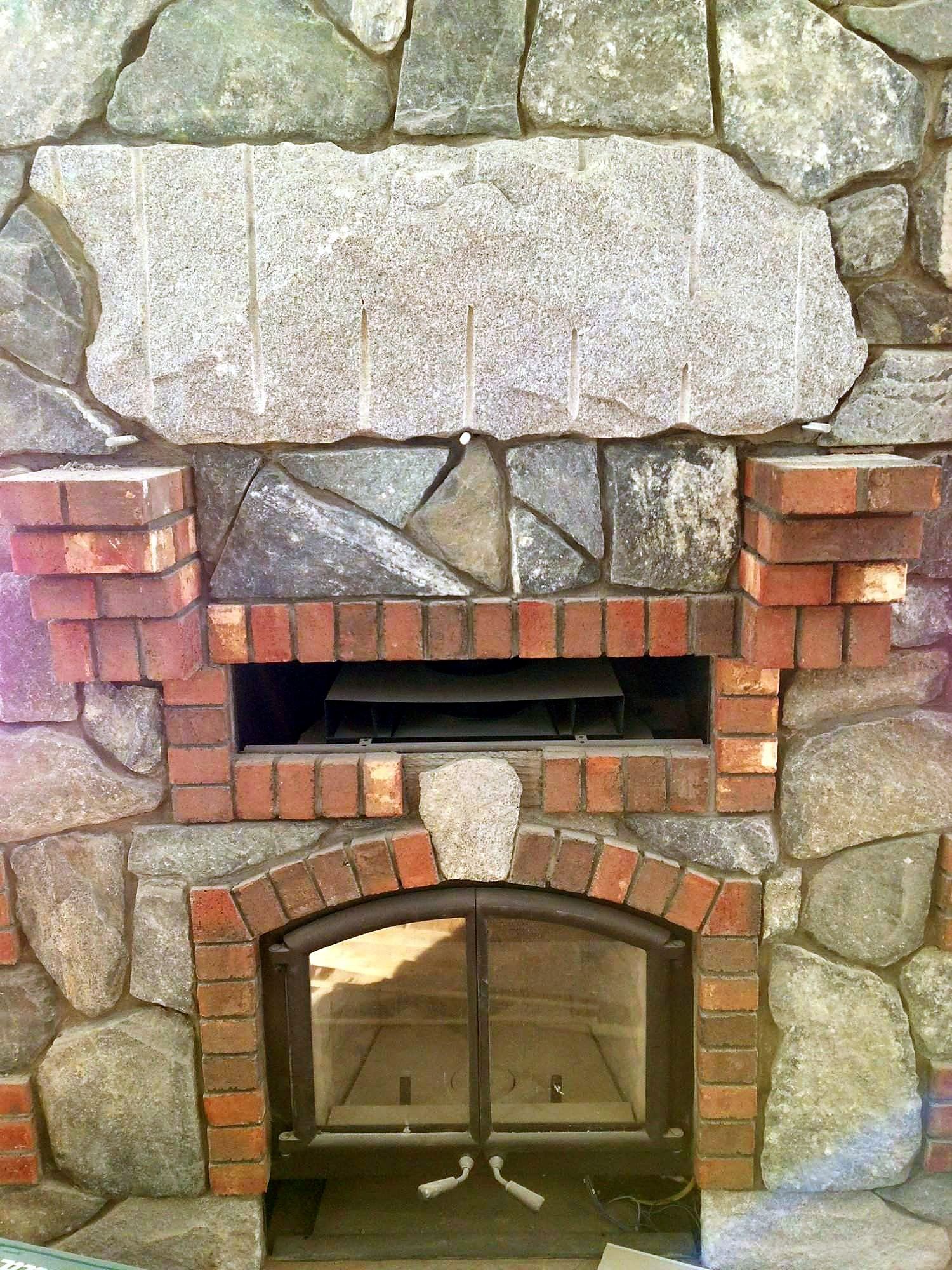 Interior stone veneer, wide view
